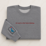 "Diet Coke & Mahjong" graphic sweatshirt by Lucky Daughters