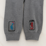 Sleeve print detail on the Diet Coke & Mahjong sweatshirt